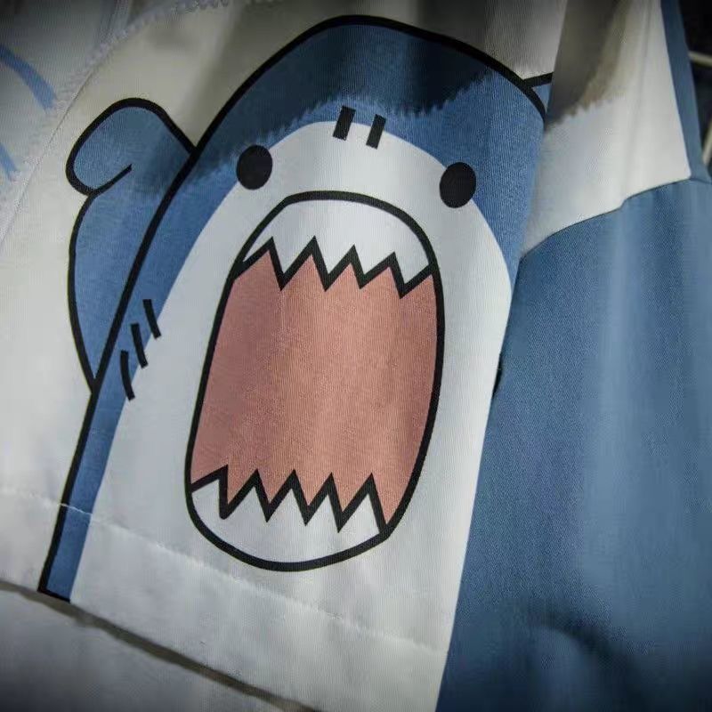 卡通連帽ins潮流撞色長袖夾克