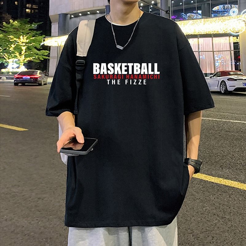 灌籃高手櫻木流川楓男女純棉五分袖T恤