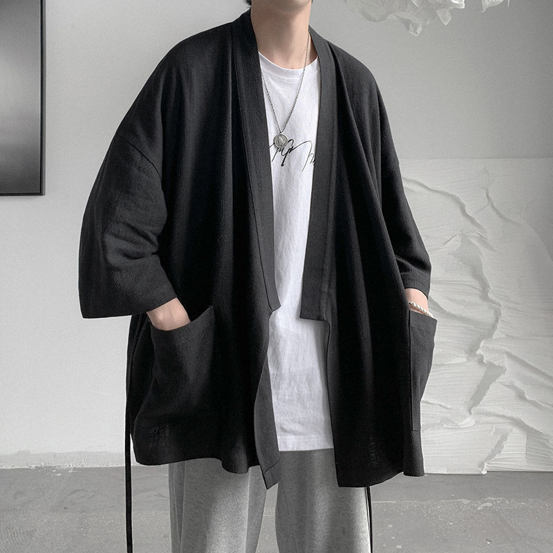 【單件/套裝】韓寬鬆ins潮牌七分袖襯衫+百搭短袖T恤+束腳運動系帶褲裝三件套套裝