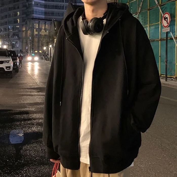 連帽潮牌ins潮痞帥長袖開衫