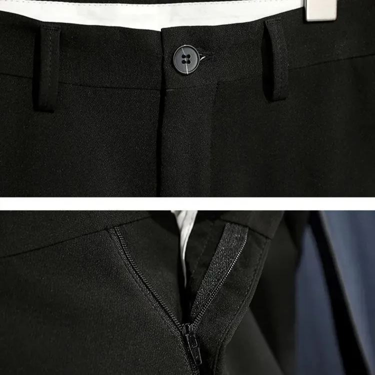 【套裝】潮流學院風領帶襯衣+垂感休閒褲裝兩件套裝