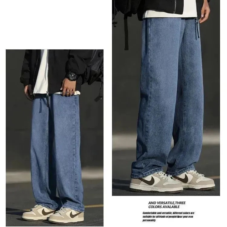 復古牛仔潮牌美式直筒長褲褲裝