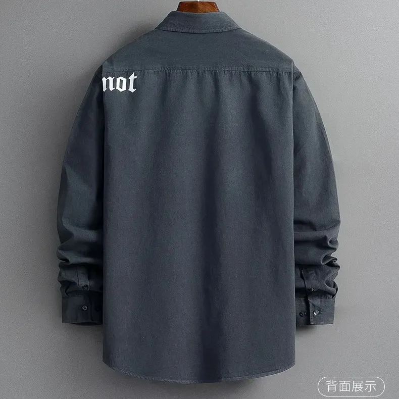 潮流休閒時尚百搭帥氣長袖襯衫