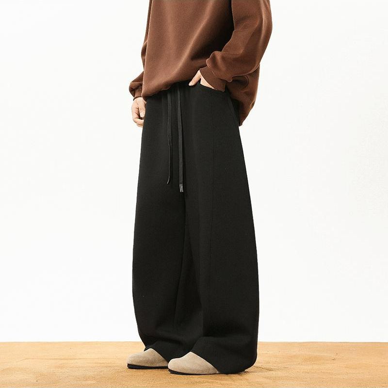 美式潮牌運動休閒闊腿寬鬆直筒彎刀褲