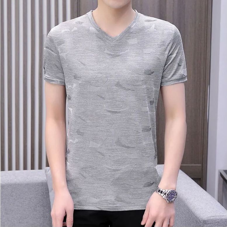 時尚潮流百搭休閒涼感冰絲短袖T恤