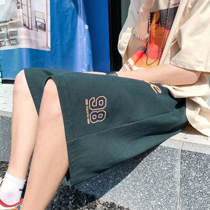 美式休閒復古薄款運動五分短褲