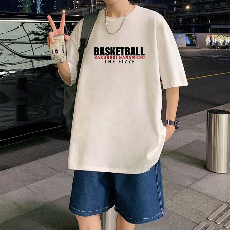 灌籃高手櫻木流川楓男女純棉五分袖T恤