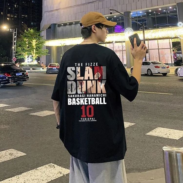 灌籃高手櫻木流川楓男女純棉五分袖T恤