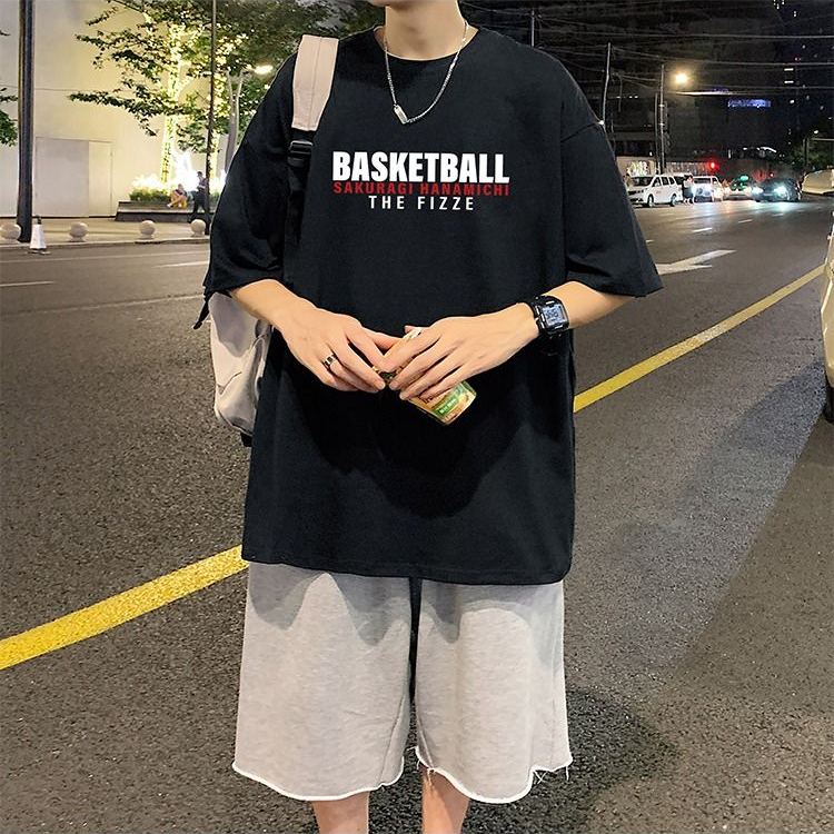 灌籃高手櫻木流川楓男女純棉五分袖T恤