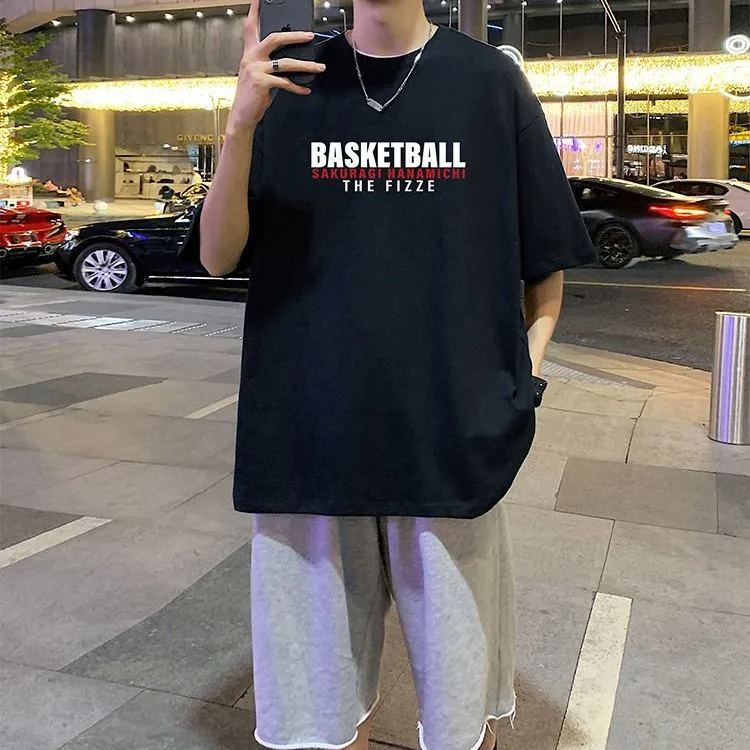 灌籃高手櫻木流川楓男女純棉五分袖T恤