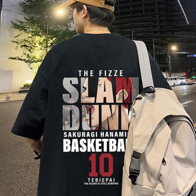 灌籃高手櫻木流川楓男女純棉五分袖T恤