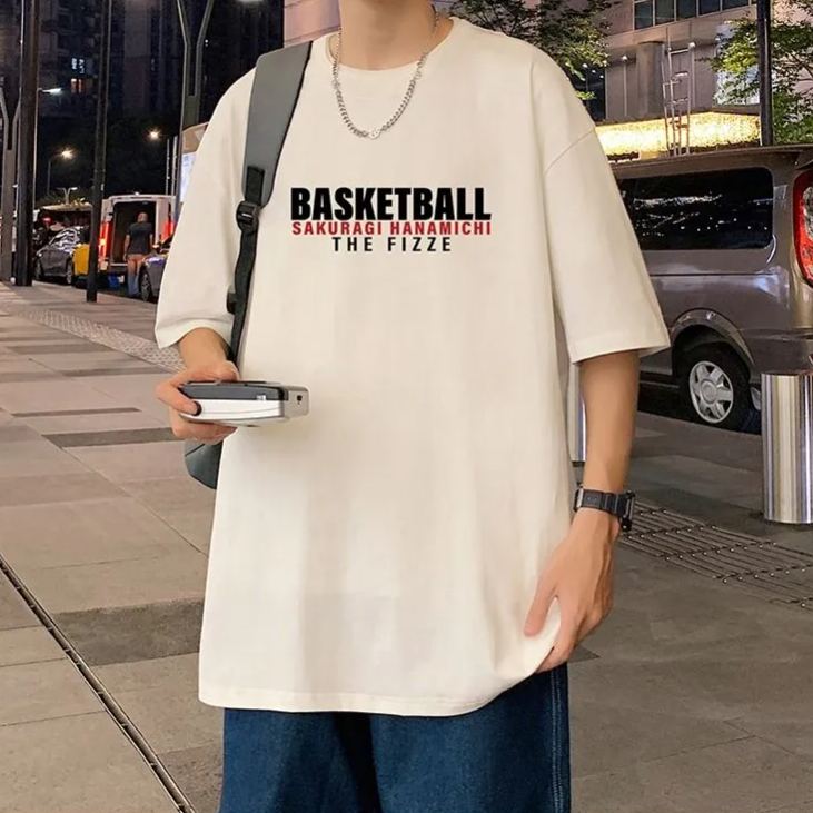 灌籃高手櫻木流川楓男女純棉五分袖T恤