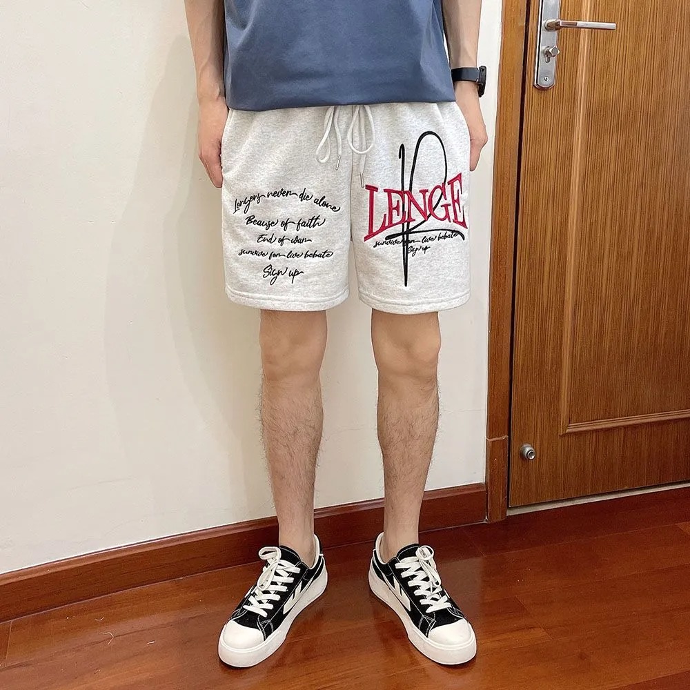 美式街頭四分不過膝寬鬆籃球運動休閒短褲