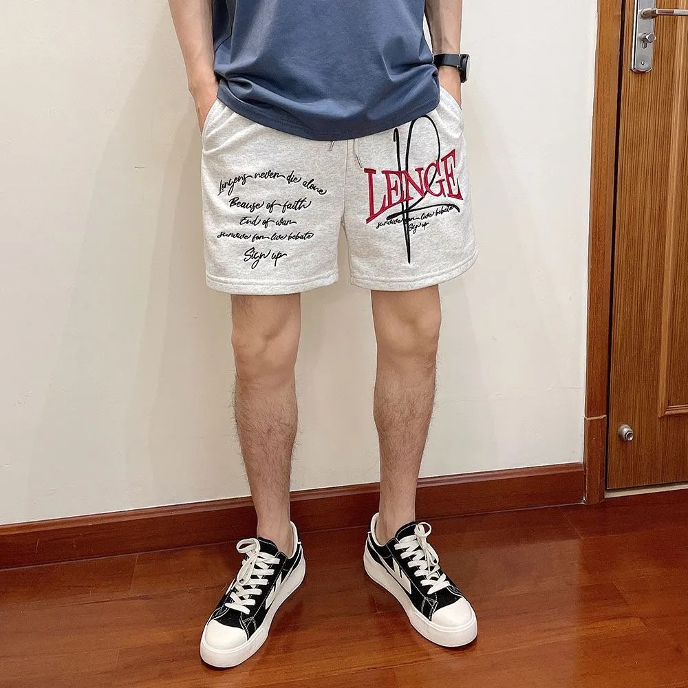 美式街頭四分不過膝寬鬆籃球運動休閒短褲