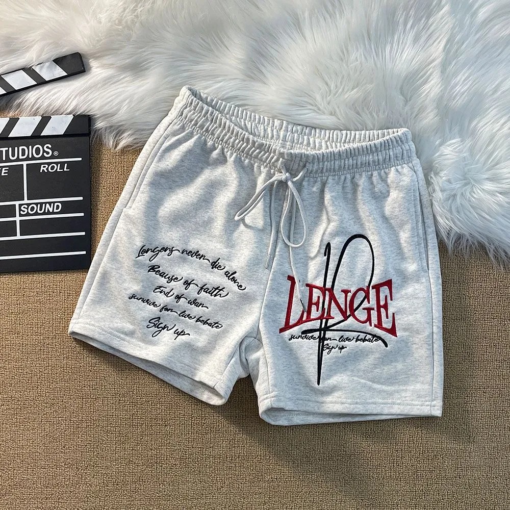 美式街頭四分不過膝寬鬆籃球運動休閒短褲