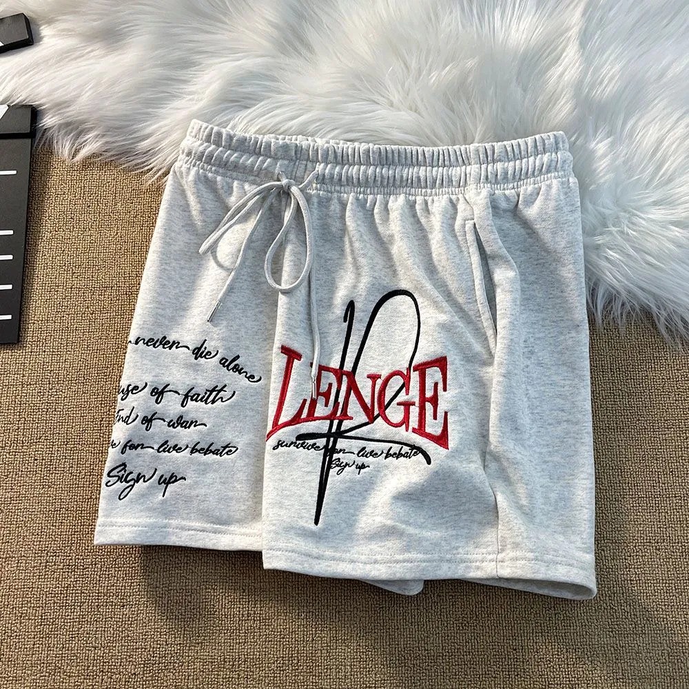 美式街頭四分不過膝寬鬆籃球運動休閒短褲