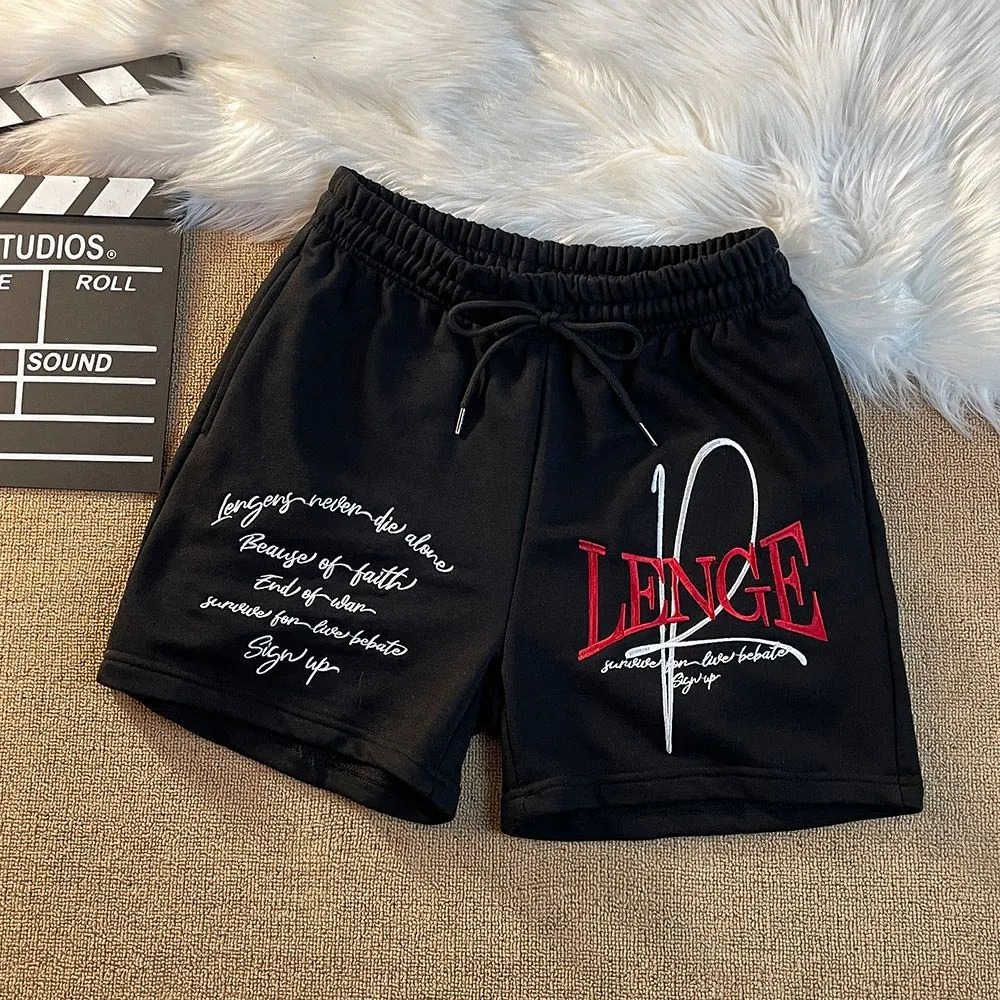 美式街頭四分不過膝寬鬆籃球運動休閒短褲