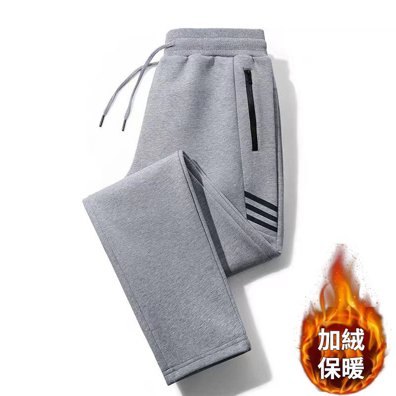 薄款/加絨直筒休閒百搭加大碼運動束腳褲