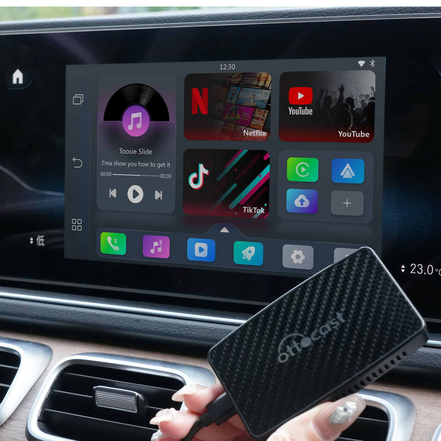 Play2Video Pro 無線 CarPlay、Android Auto 及影片應用一體化接收器