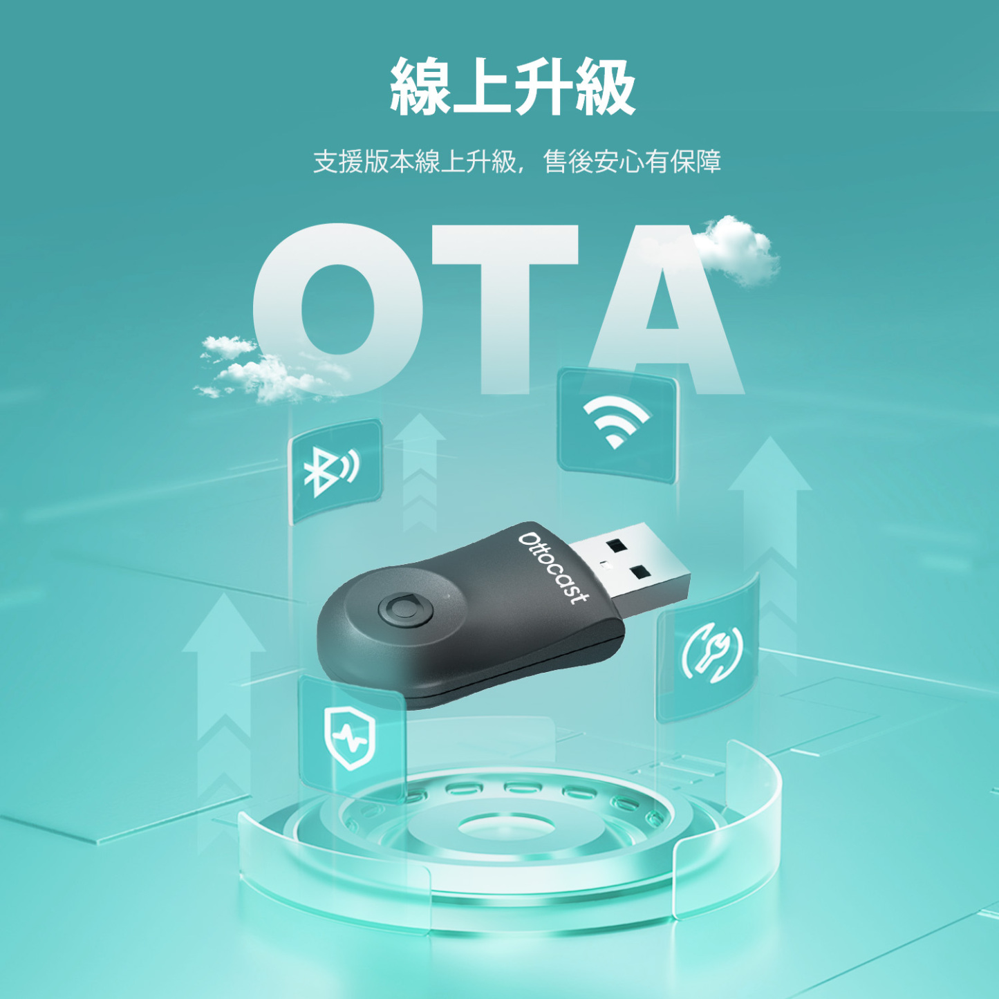 OTTOCAST MINI 無線 CarPlay/Android 轉接器