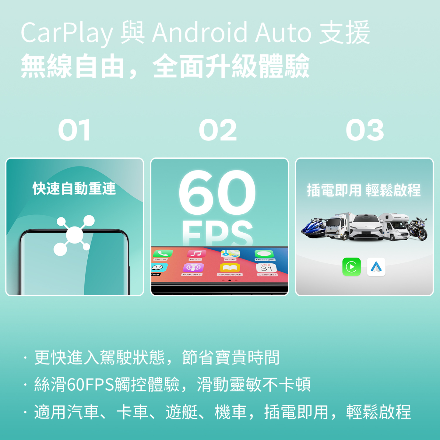 OTTOCAST SrceenFlow可攜式全無線CARPLAY智慧螢幕