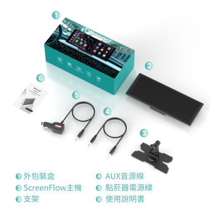 OTTOCAST SrceenFlow可攜式全無線CARPLAY智慧螢幕