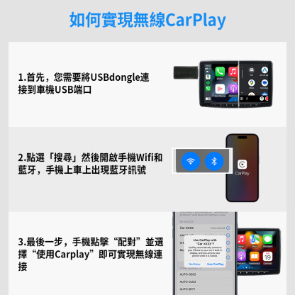 Mini Wireless CarPlay/Android Auto 2 in 1 Adapter