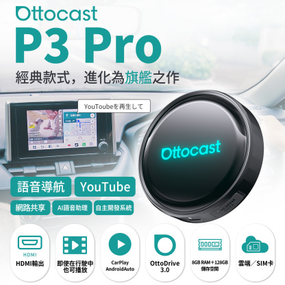 OttoAibox P3 Pro 旗艦版 CarPlay / Android Auto安卓盒子