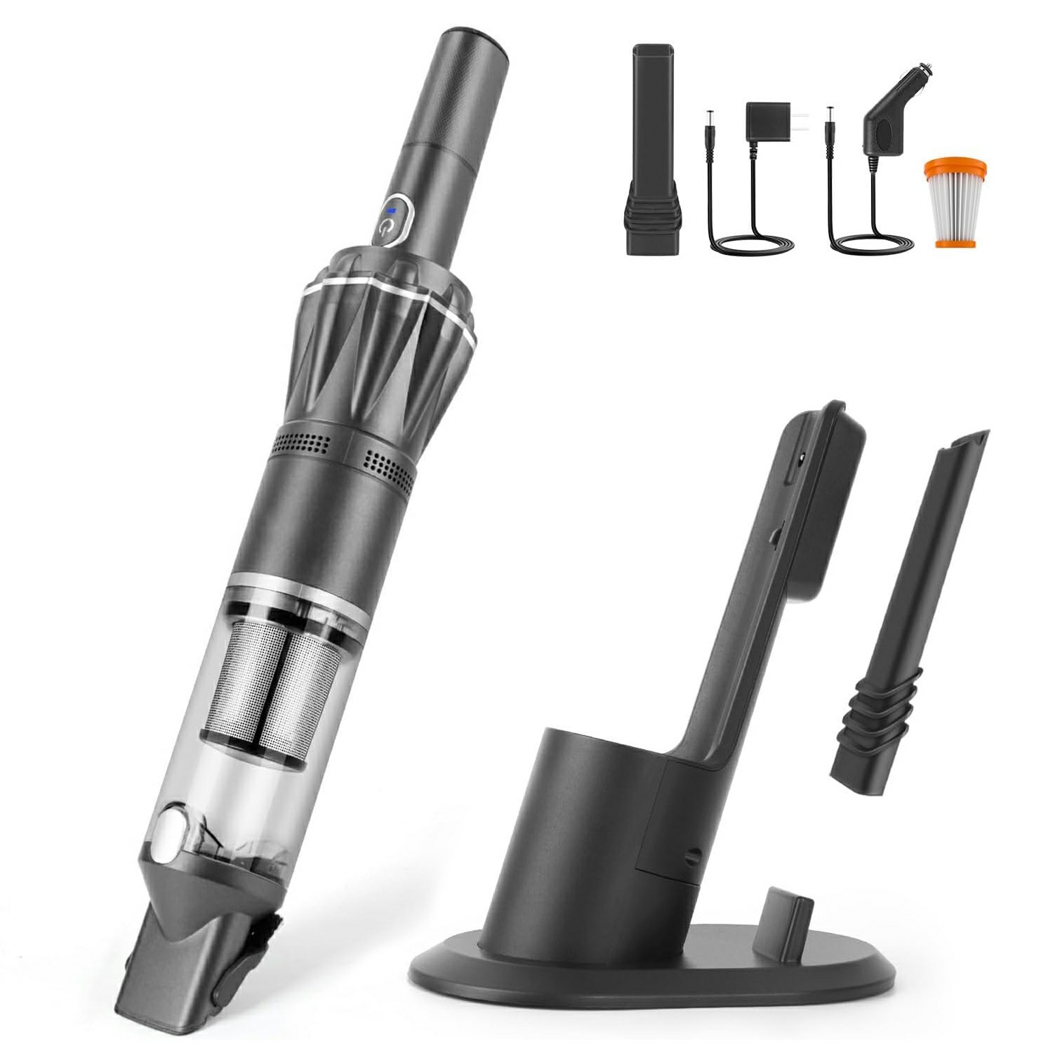 【超軽量500gx充電スタンド付き】Yadea K12 ハンディクリーナー コードレス ハンディ掃除機 15kPa強力吸引 ハイパワー 軽量 充電スタンド付き ブラシレスモーター 車用掃除機 キーボード掃除/車内清掃/家具/家庭用