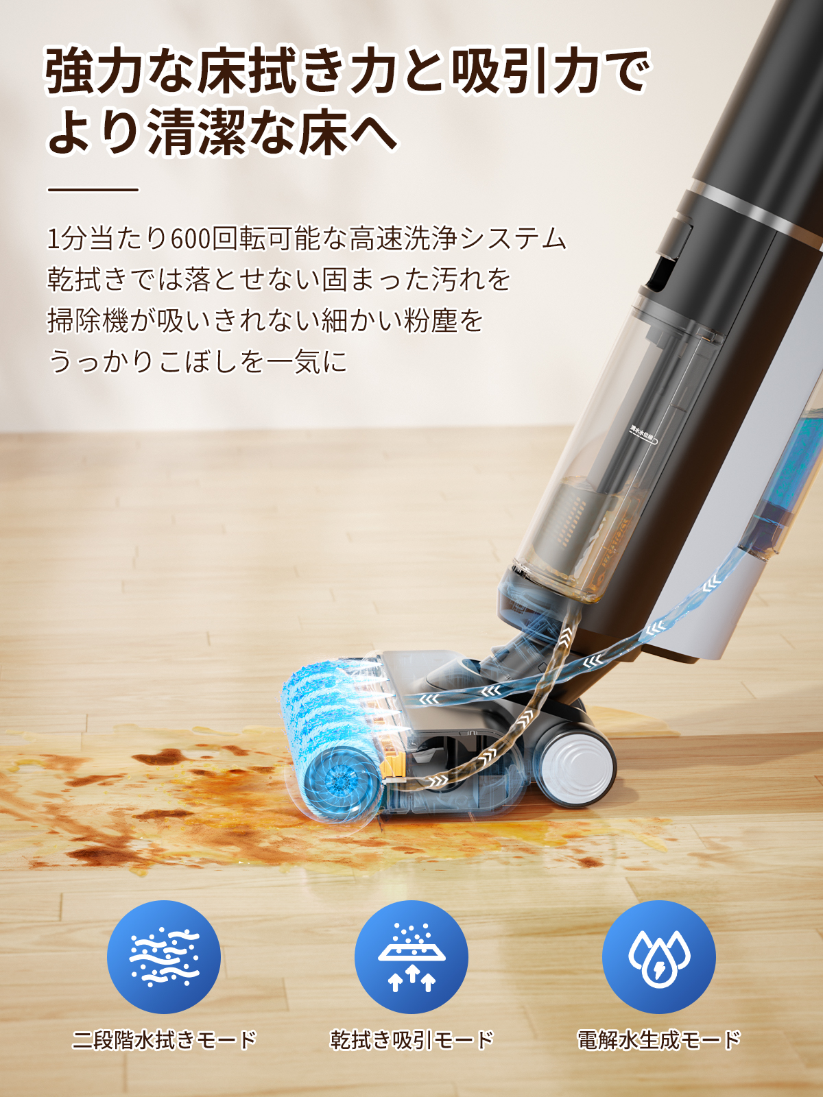 水拭き×乾拭き×吸引】 Yadea Shine Pro 8 水拭き掃除機 水拭き×乾拭き×吸引】 Yadea Shine Pro 8 水拭き掃除機
