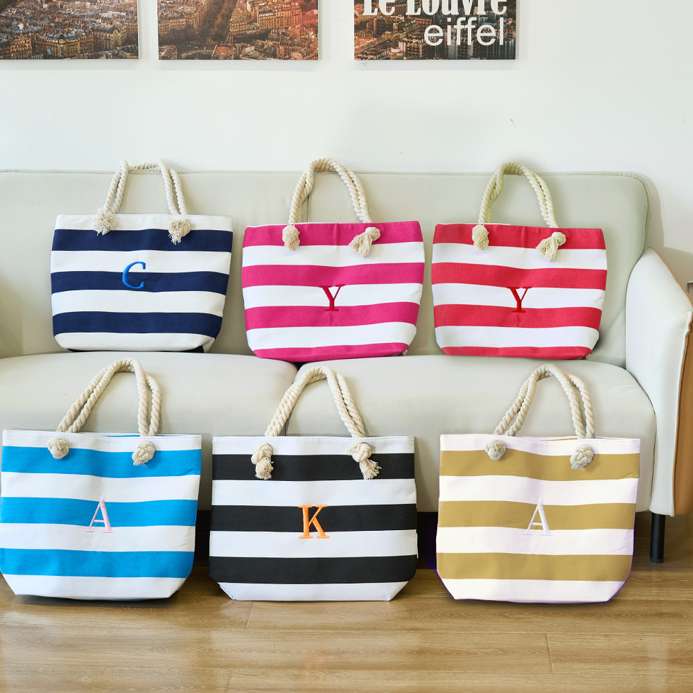 Personalized Embroidered Beach Bag, Bridesmaid Gift Custom Name Tote Bag, Bridal Party Gift Bag, Monogrammed Beach Tote, Bride's Babe Gift Ideas