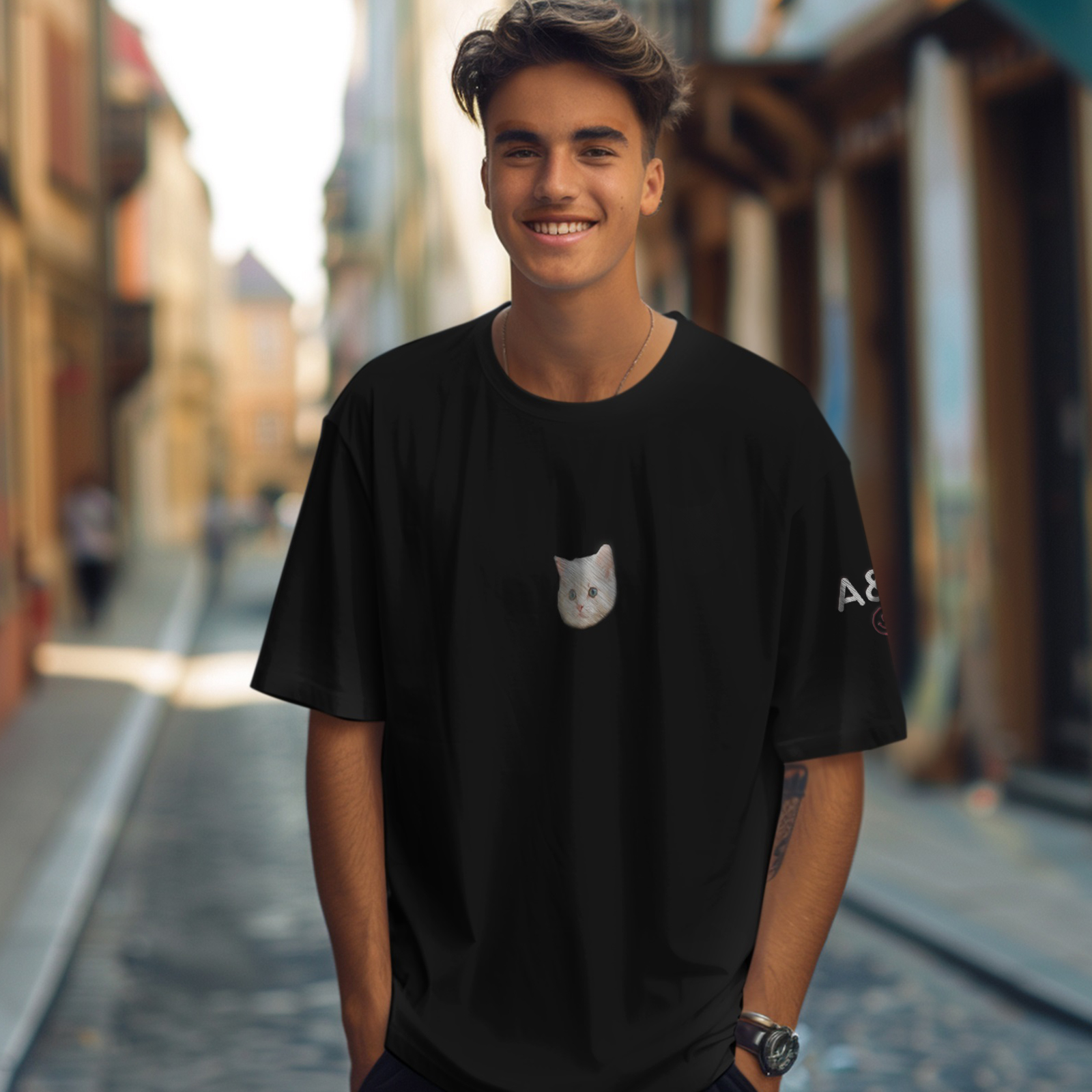 Custom Pet Embroidered T-shirt