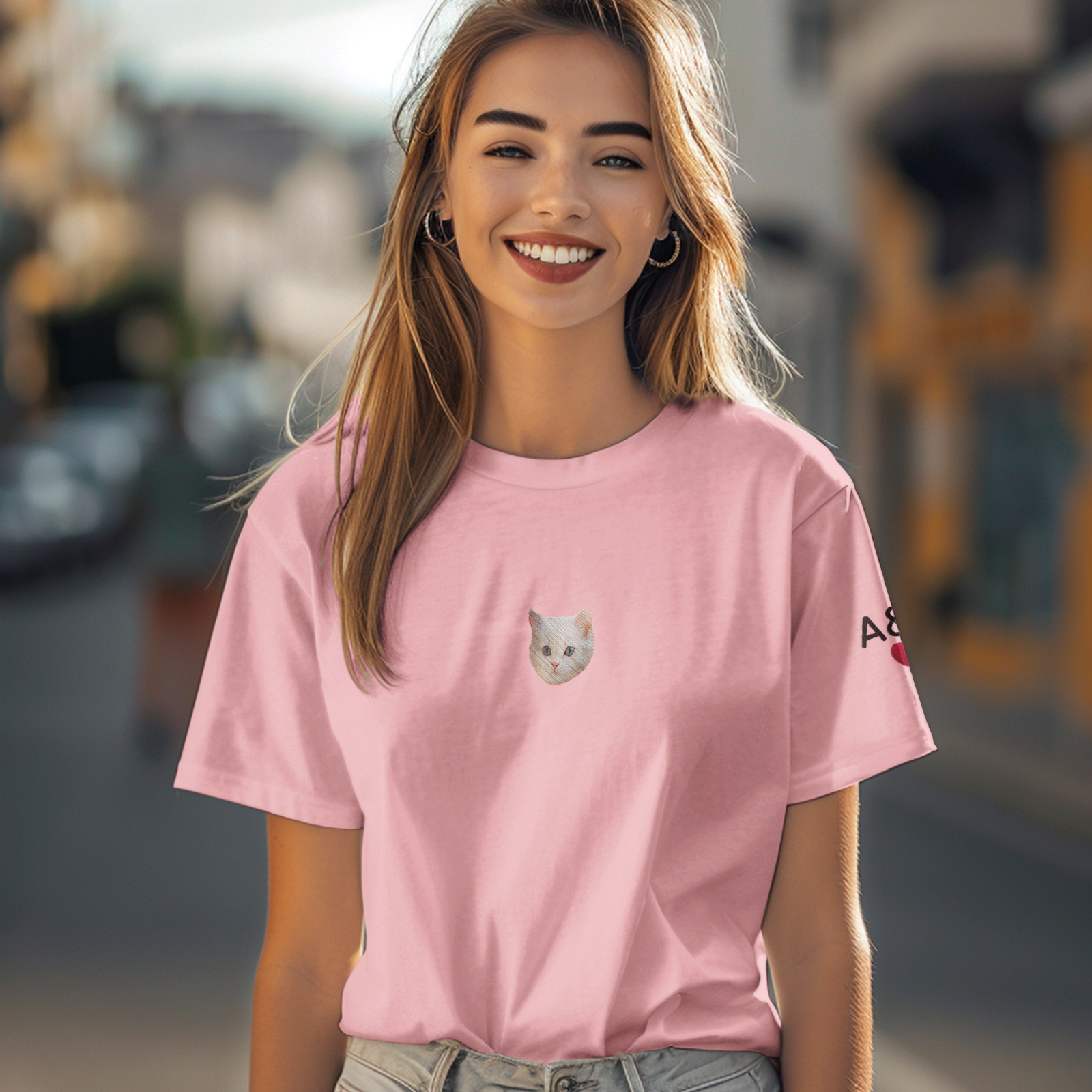 Custom Pet Embroidered T-shirt