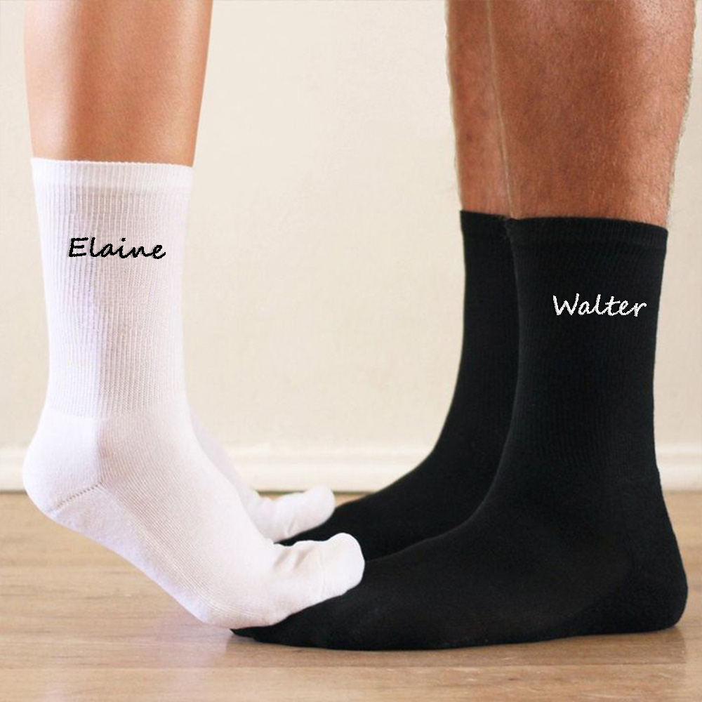 Custom Embroidered Socks Personalised Gift with Your Secret Saying or Meaningful Words