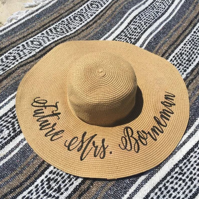CUSTOM Embroidered Floppy Sun Hat for Her