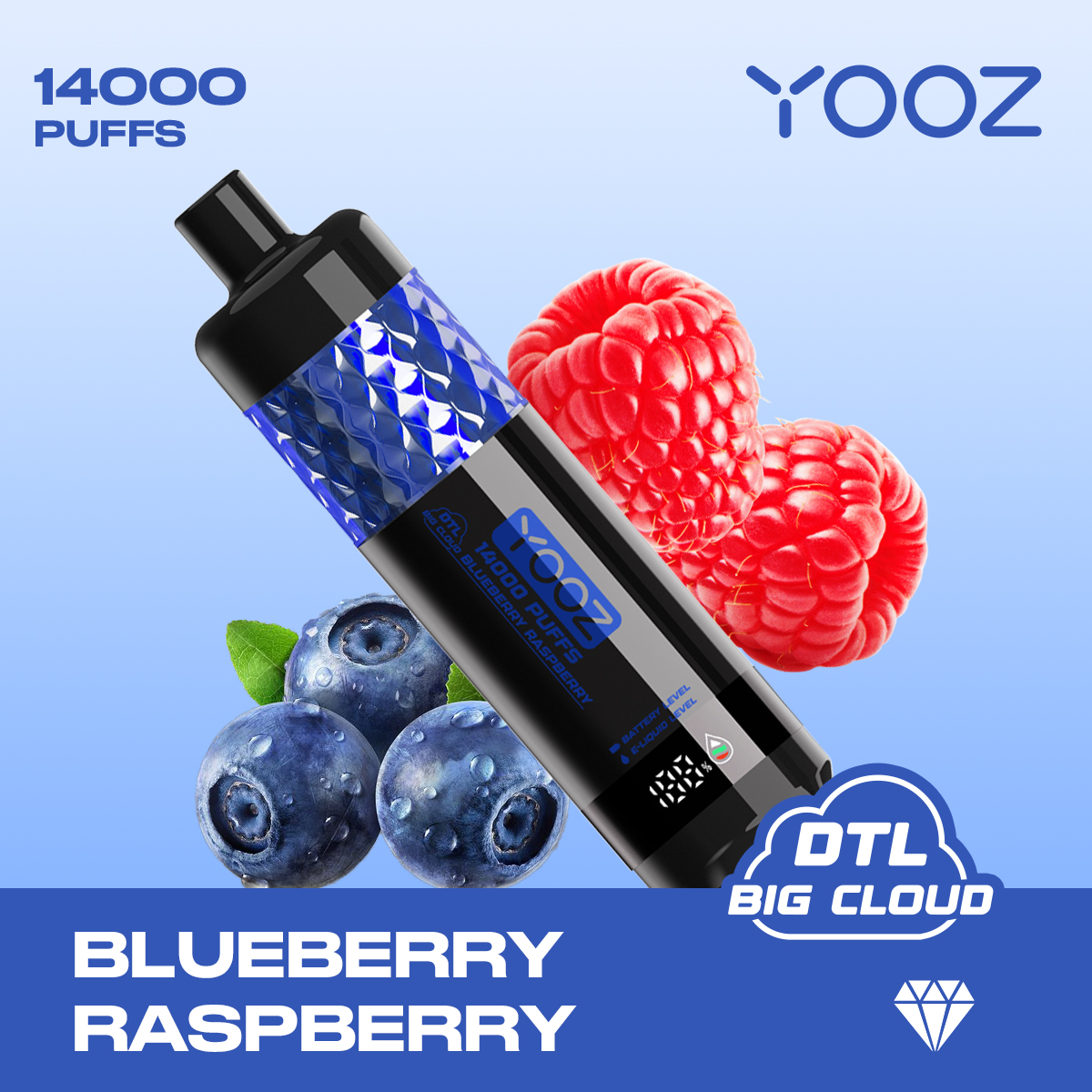 BLUEBERRY RASPBERRY—YOOZ SHISHA