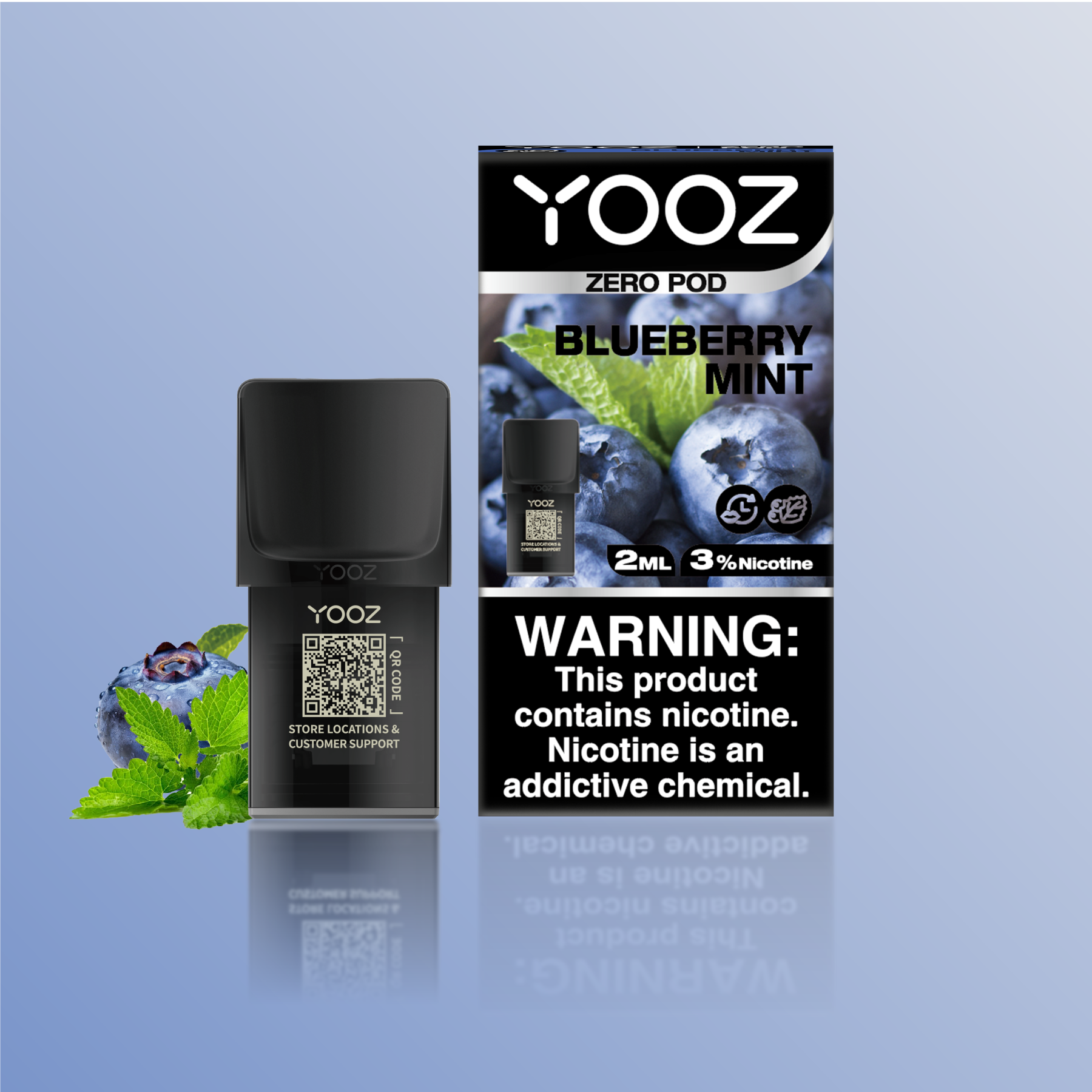 BLUEBERRY MINT - YOOZ ZERO V3 POD