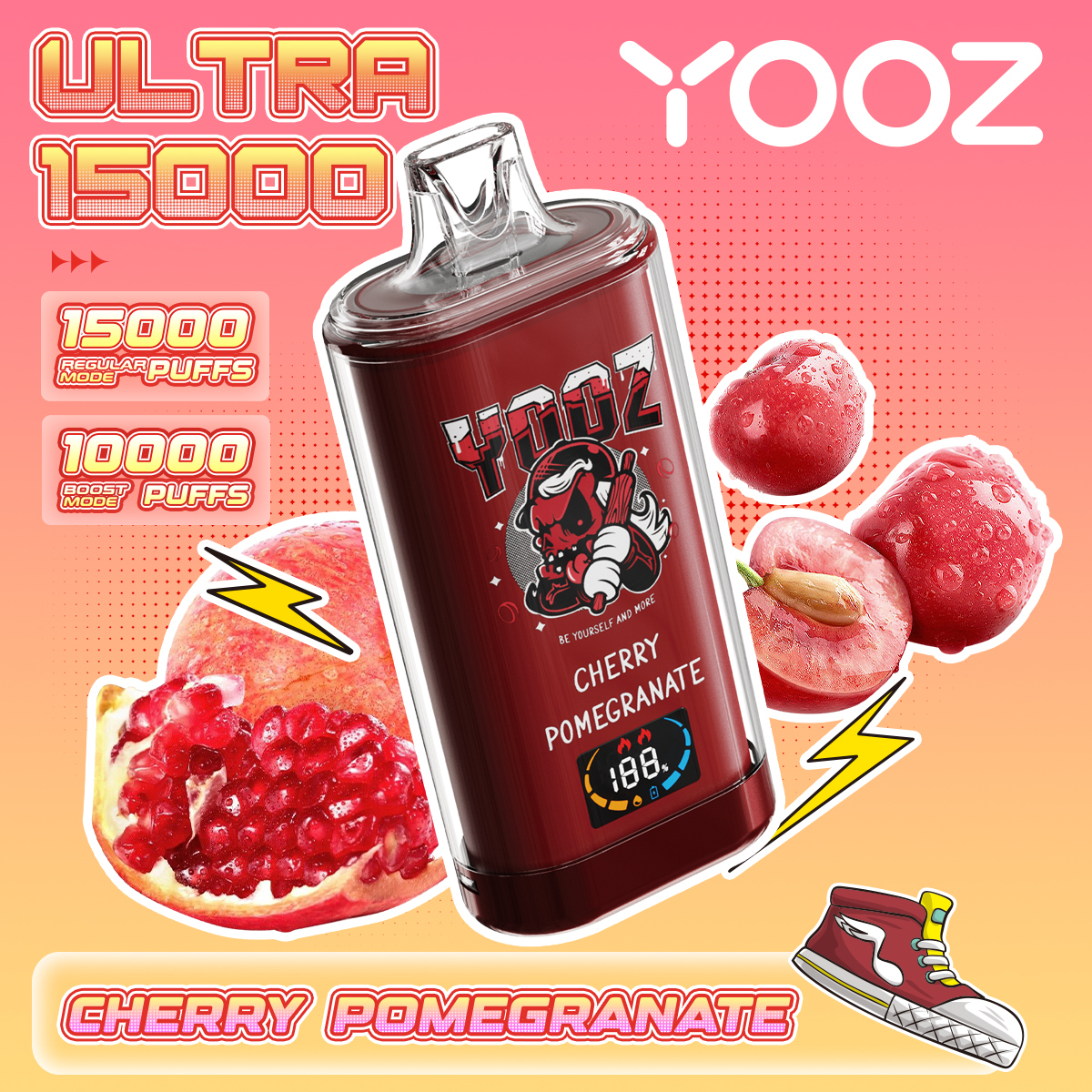 CHERRY POMEGRANATE—YOOZ ULTRA 15000