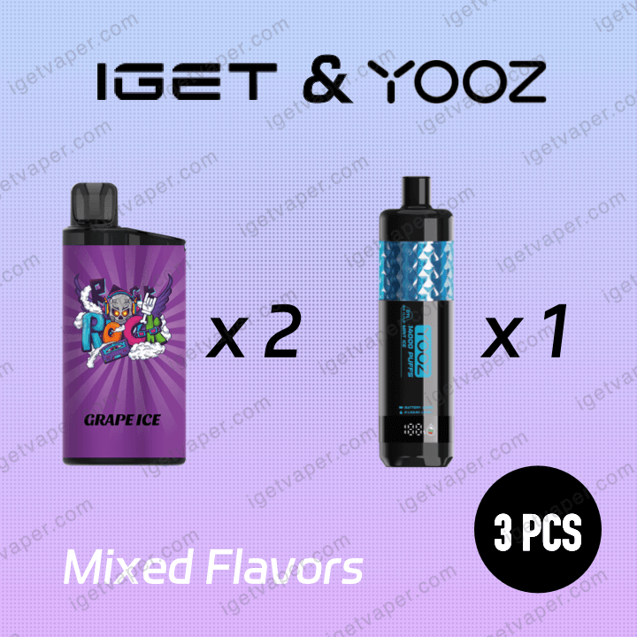 3-PIECE-SET - IGET x2pcs + YOOZ SHISHA x1pcs