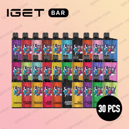 30-PIECE SET- IGET BAR 3500 PUFFS