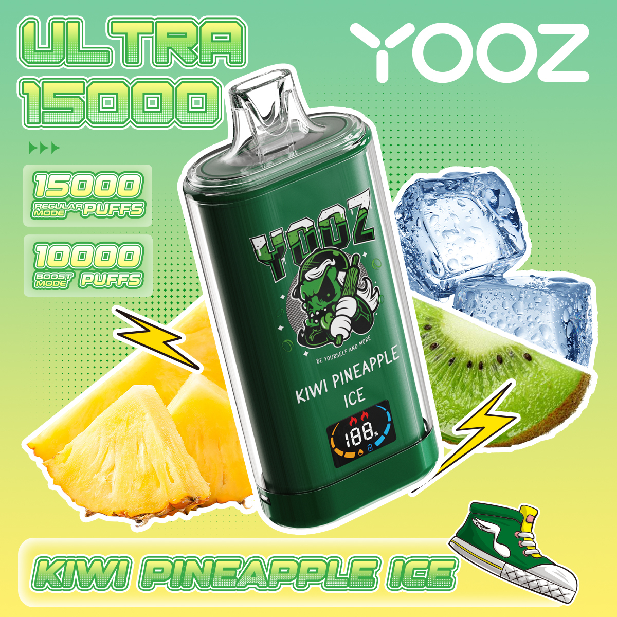 KIWI PINEAPPLE ICE—YOOZ ULTRA 15000
