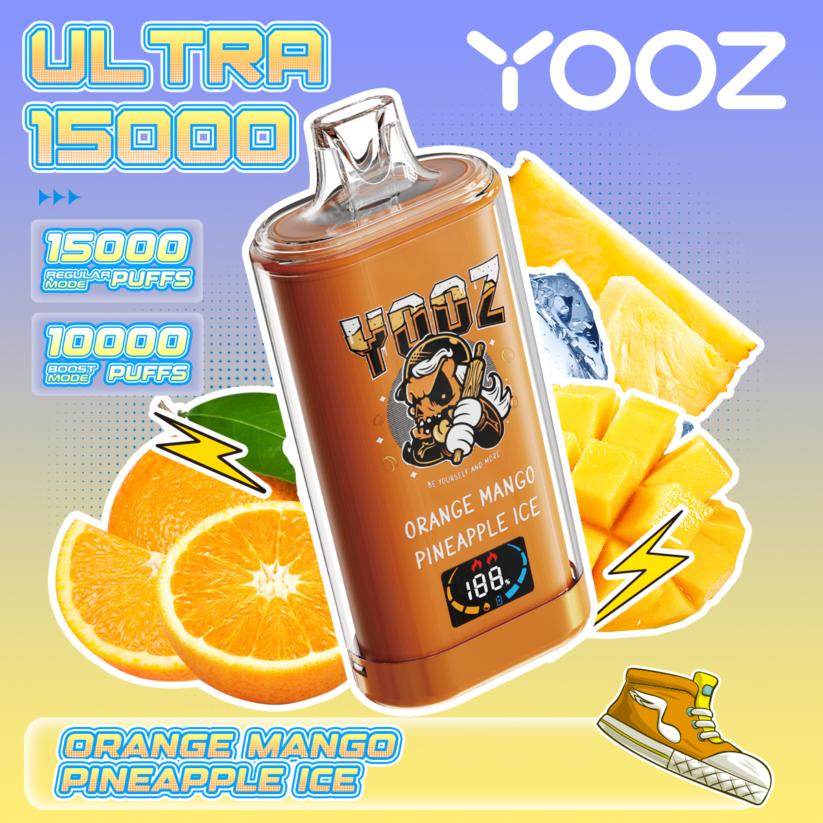 ORANGE MANGO PINEAPPLE ICE—YOOZ ULTRA 15000