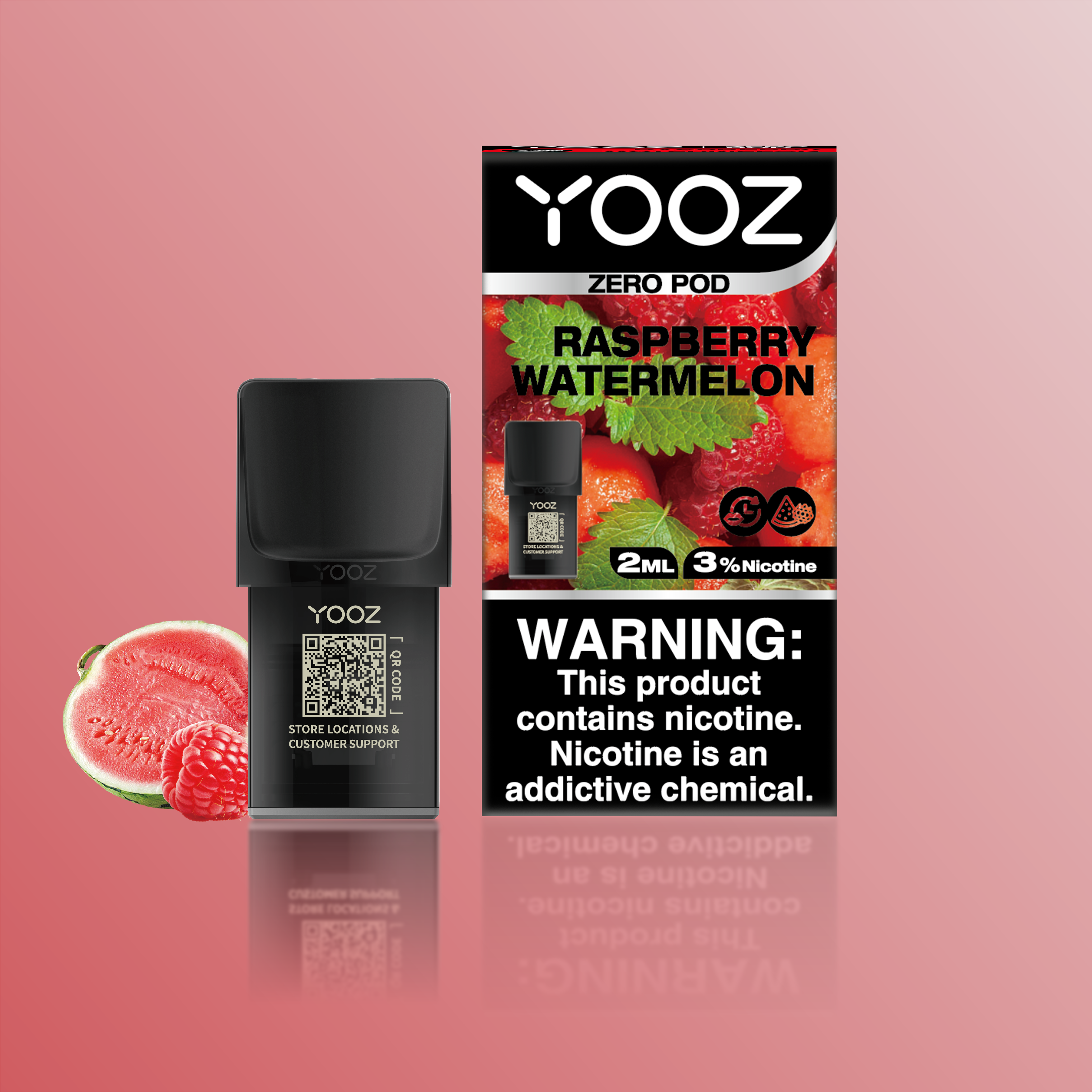 RASPBERRY WATERMELON-YOOZ ZERO V3 POD