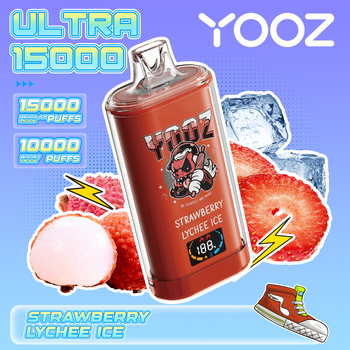 STRAWBERRY LYCHEE ICE—YOOZ ULTRA 15000