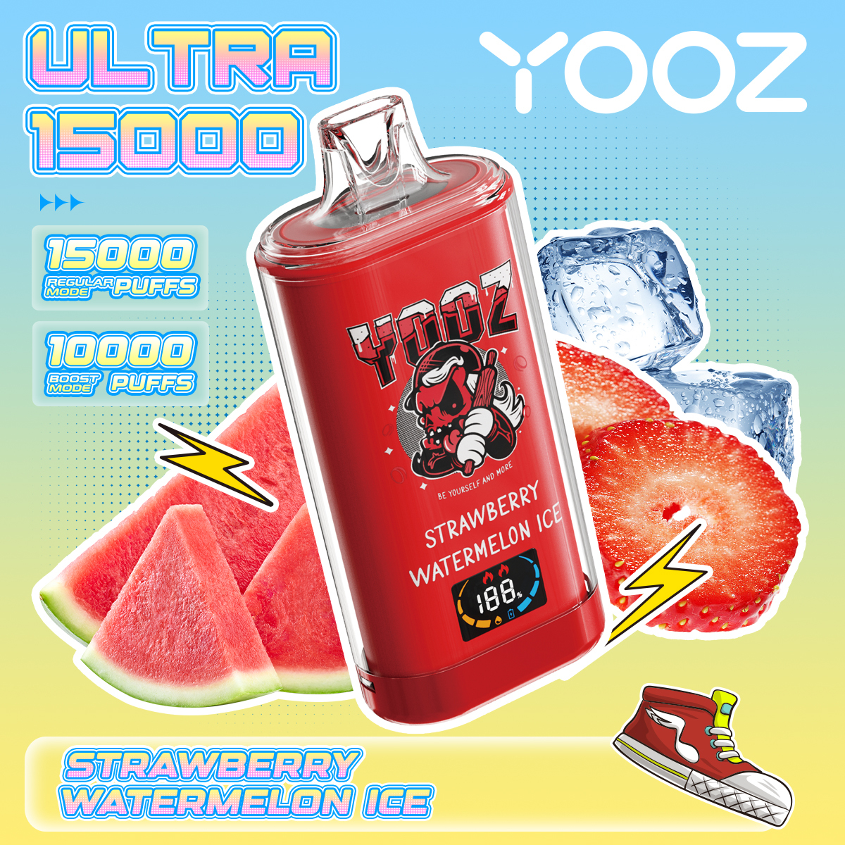 STRAWBERRY WATERMELON ICE—YOOZ ULTRA 15000
