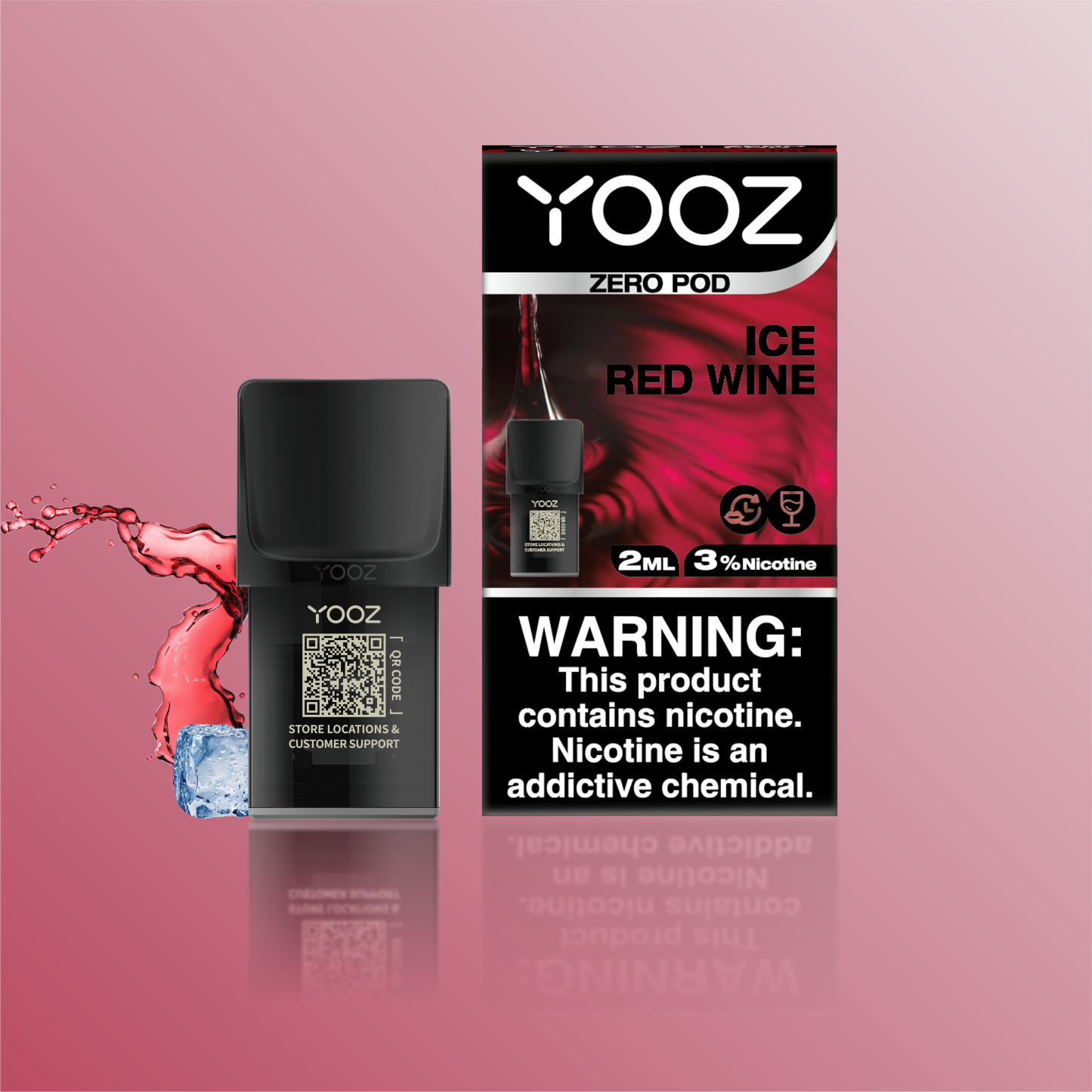ICE RED WINE-YOOZ ZERO V3 POD