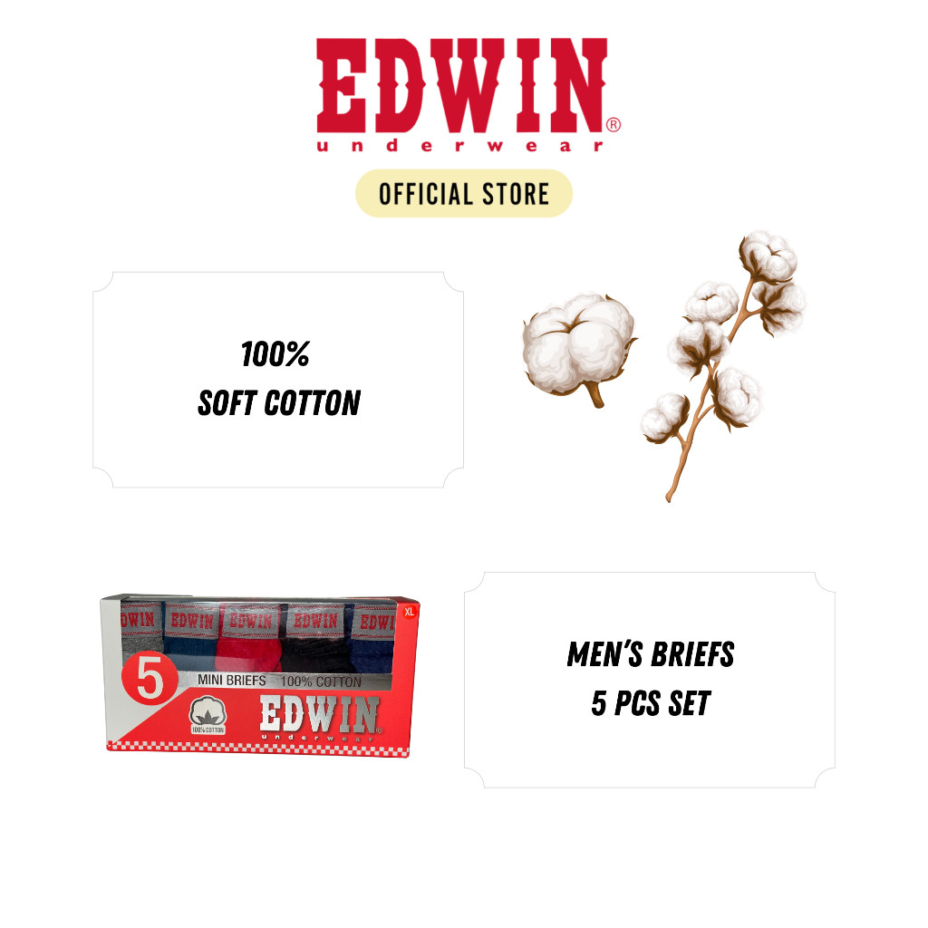 Edwin Underwear Cotton Edwin Mini Brief (5 Pcs) EV5535-5M