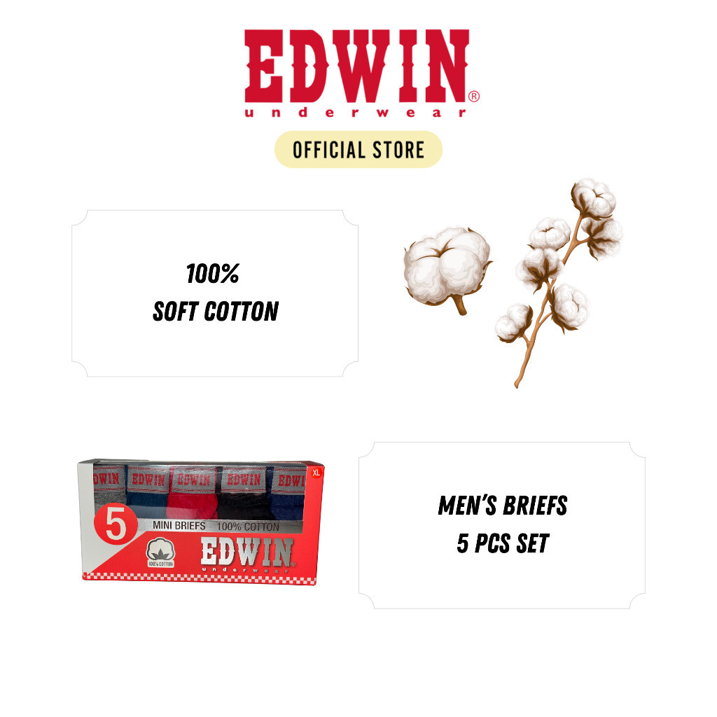 Edwin Underwear Cotton Edwin Mini Brief (5 Pcs) EV5535-5M