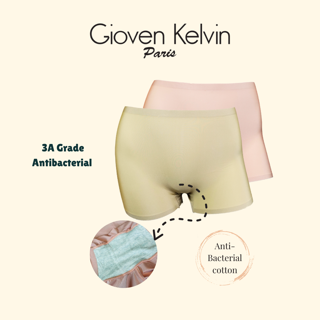 GIOVEN KELVIN 轻塑四角无痕冰丝内裤【BOYLEG】 - Size M to XL (2 pcs, Light weight) 