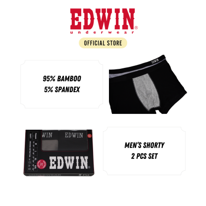 EV2592-2 Edwin Mens Premium Underwear Bamboo Spandex 2pcs